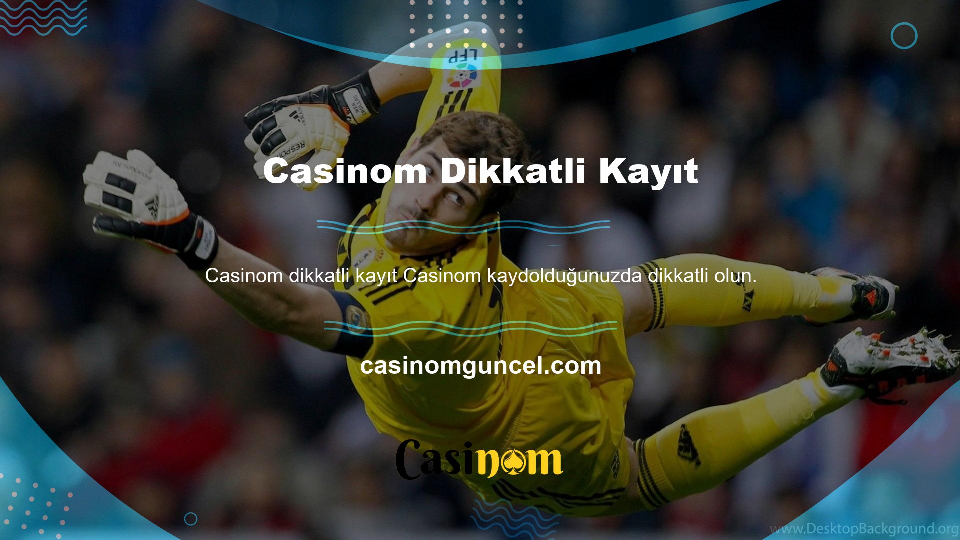 Casinom kayıt adresine gidin ve Kayıt düğmesine tıklayarak üyelik formunu doldurun